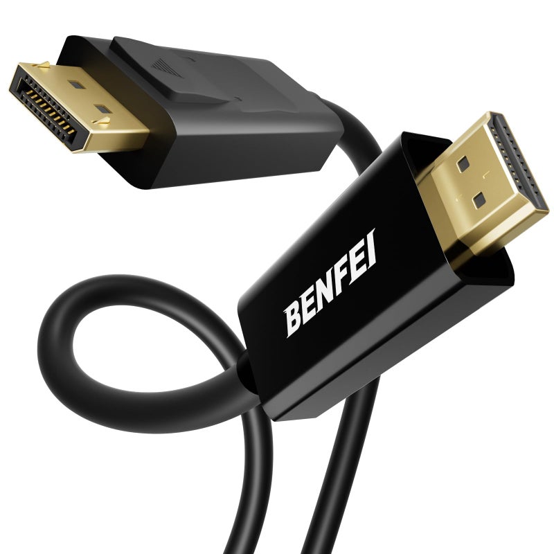 BENFEI 4K DisplayPort to HDMI 15 Feet Cable, Uni-Directional DP 1.2 Computer to HDMI 1.4 Screen Gold Plated Cord for Lenovo, HP, ASUS, Dell and Other Brands - Image 1